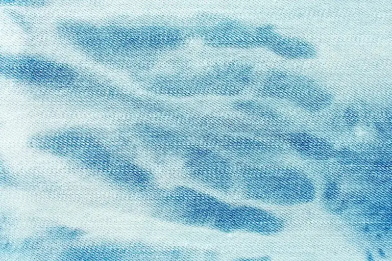 Close-up of blue woven cotton fabric texture